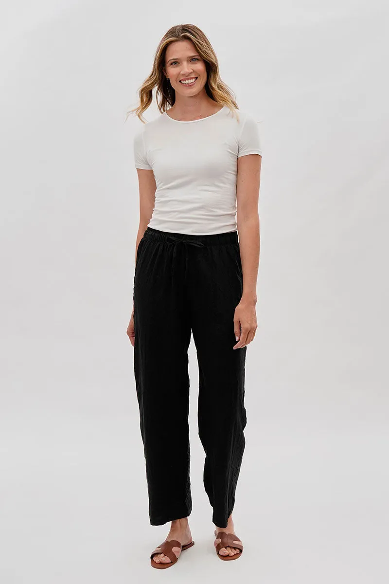 Runaway Bay Wide Leg Tie Waist Pants - Black sold by Fairweather product image thumbnail 5