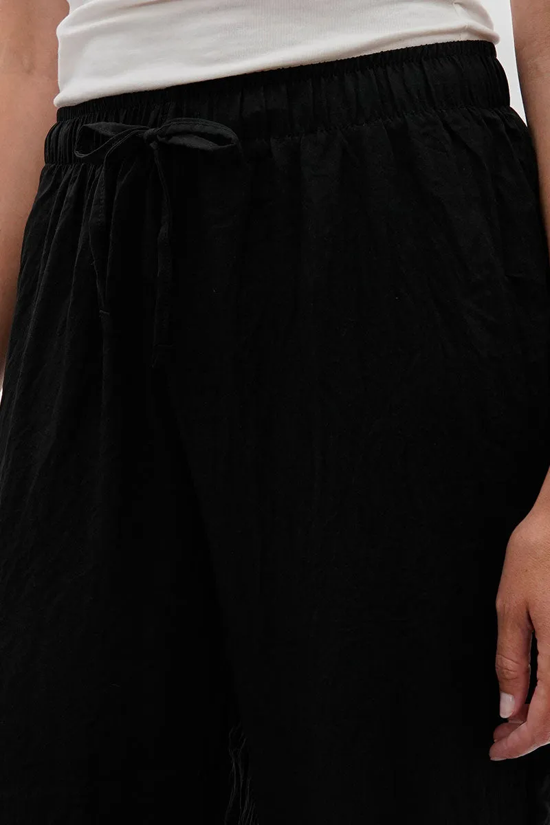 Runaway Bay Wide Leg Tie Waist Pants - Black sold by Fairweather product image thumbnail 4