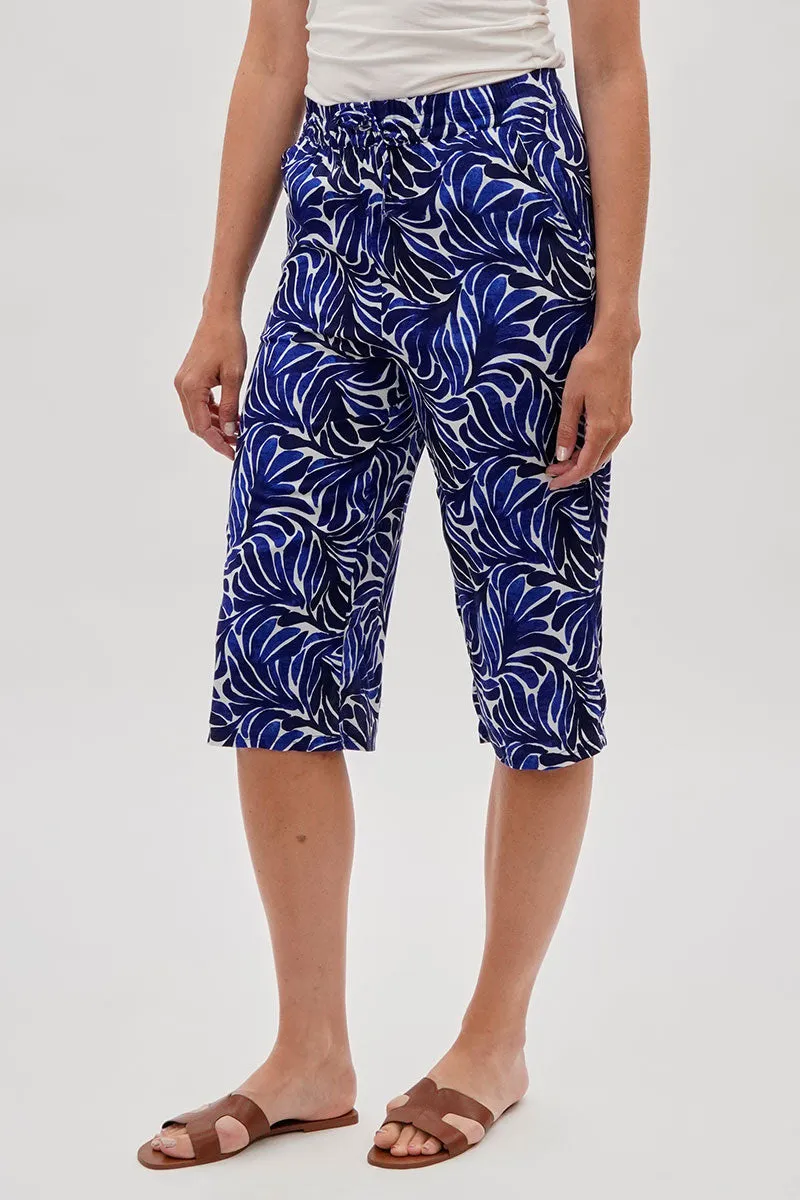 International INC Company Leaf Print Cropped Pants - Navy sold by Fairweather product image thumbnail 2