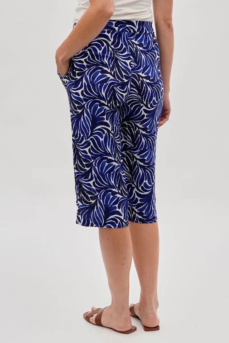 International INC Company Leaf Print Cropped Pants - Navy sold by Fairweather product image thumbnail 3