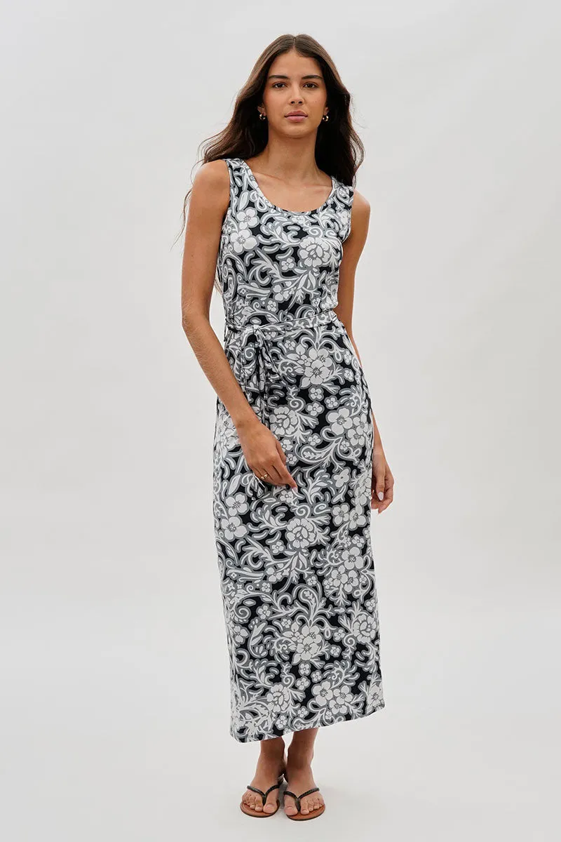 International INC Company Floral Print Maxi Dress - Black sold by Fairweather