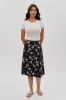 International INC Company Floral Fold Over Skirt - Black sold by Fairweather