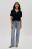 Beechers Brook Button Down Eyelet Blouse - Navy sold by Fairweather
