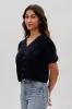 Beechers Brook Button Down Eyelet Blouse - Navy sold by Fairweather