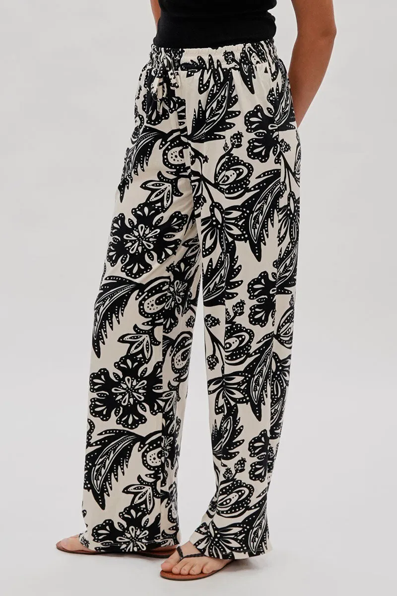 International INC Company Floral Wide Leg Pants - Cream sold by Fairweather product image thumbnail 2