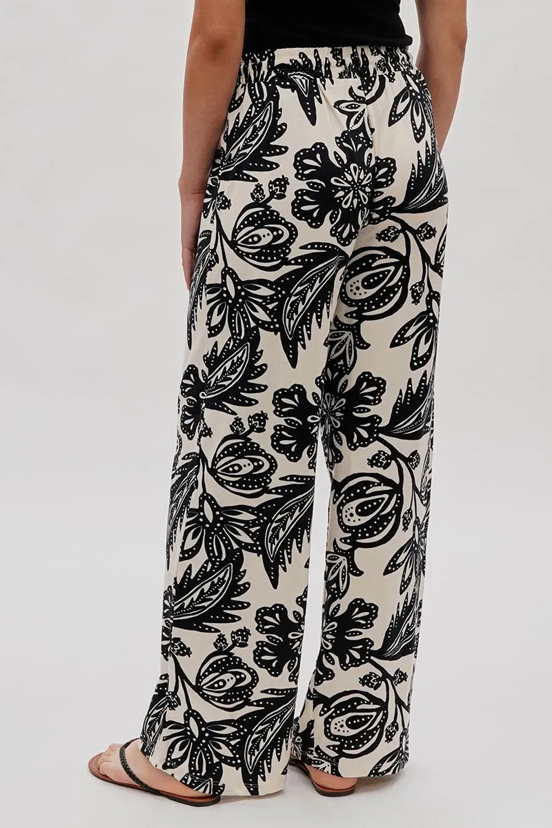 International INC Company Floral Wide Leg Pants - Cream sold by Fairweather product image thumbnail 3