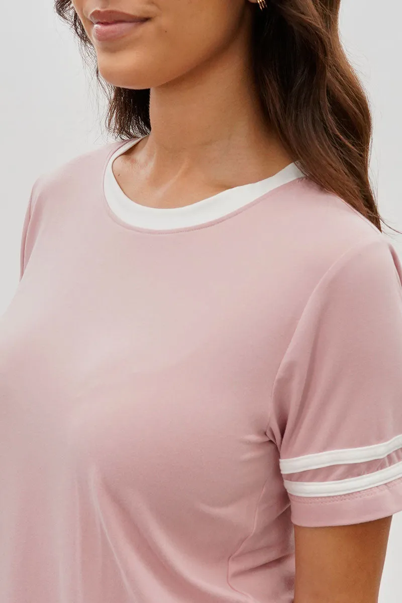 Stylexchange Vintage Striped Ringer Tee - Pink sold by Fairweather product image thumbnail 4