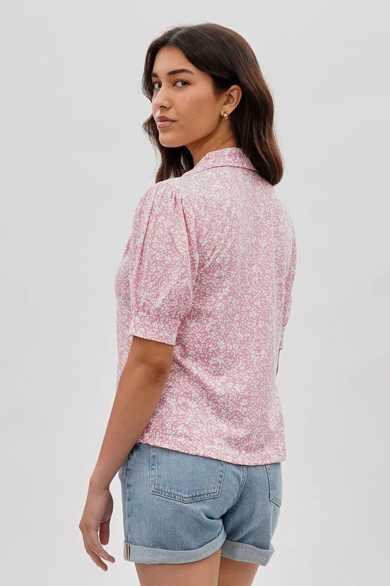 International INC Company Floral Puffer Sleeve Blouse - Pink sold by Fairweather product image thumbnail 3