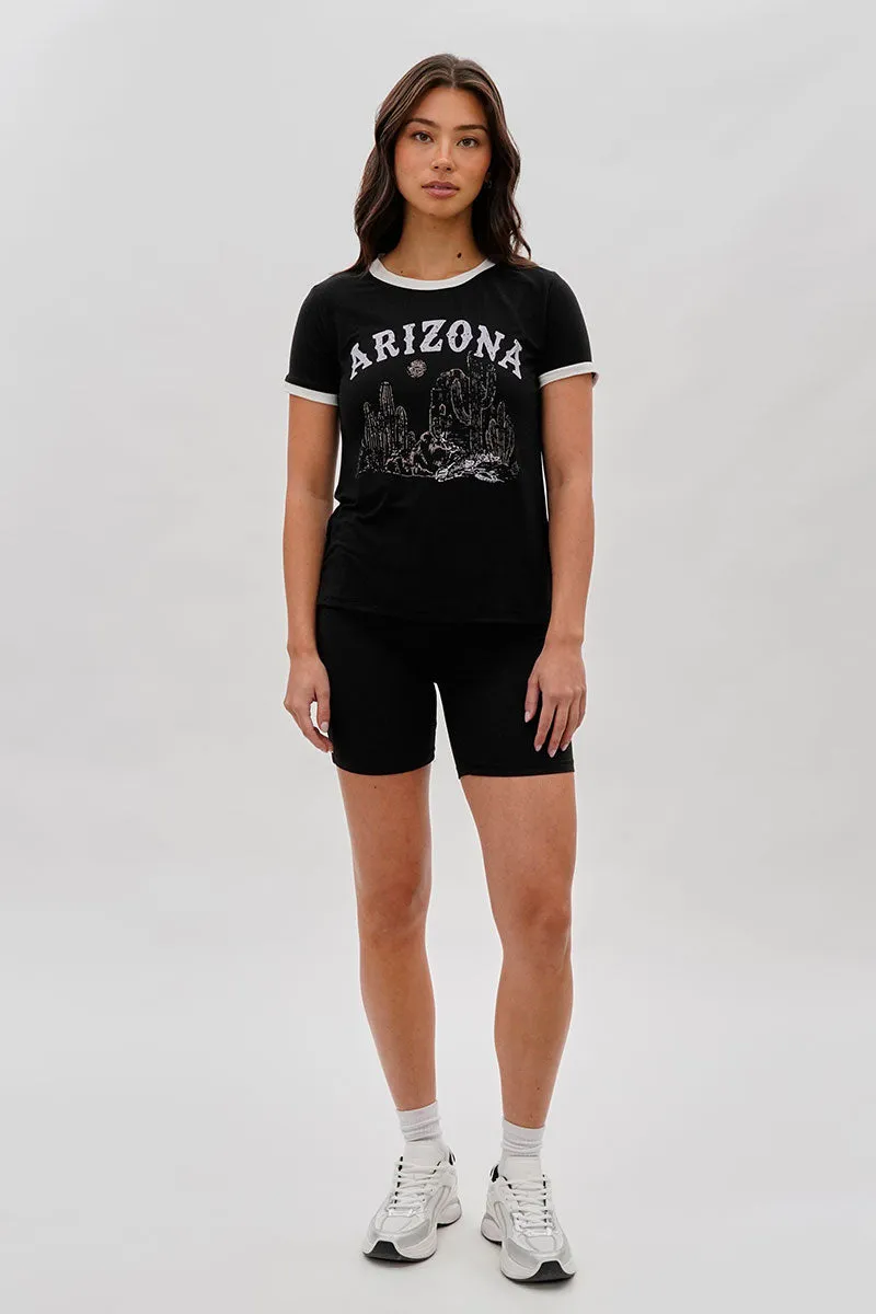 Stylexchange Vintage Arizona Graphic Ringer Tee - Black sold by Fairweather product image thumbnail 5