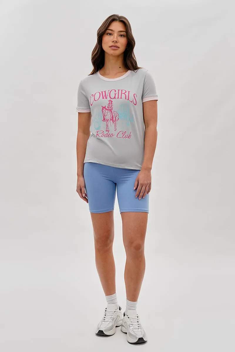 Vintage Cowgirl Graphic Ringer Tee - Grey sold by Fairweather product image thumbnail 5