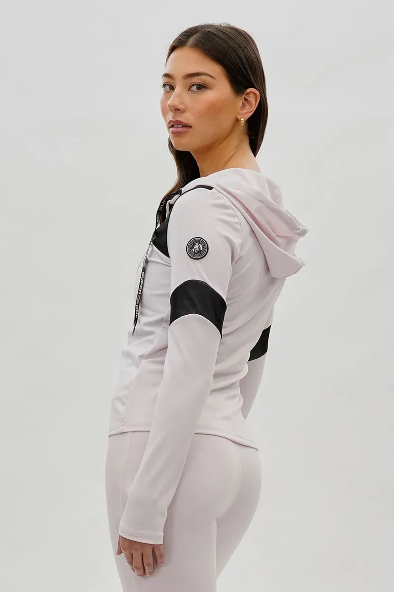 Super Triple Goose Zip Up Mesh Detail Hoodie - Blush sold by Fairweather product image thumbnail 3