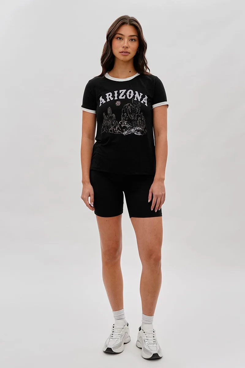 Mikk High-Waisted Biker Shorts - Black sold by Fairweather product image thumbnail 5