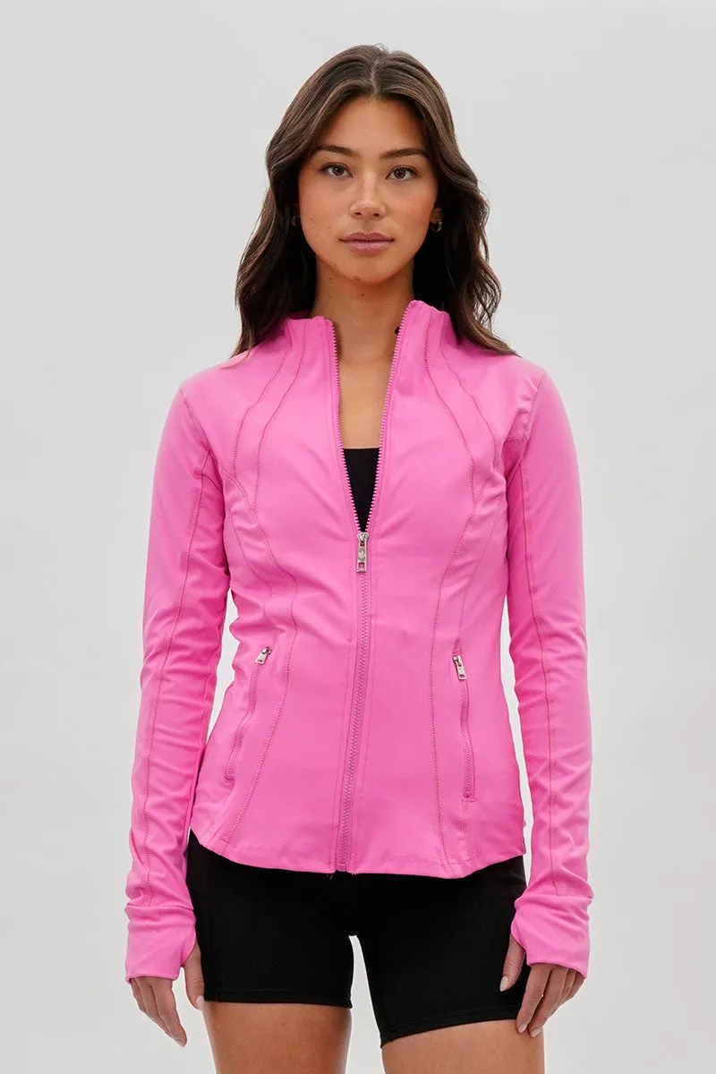 Canada Weather Gear Fitted Yoga Lightweight Jacket - Pink sold by Fairweather
