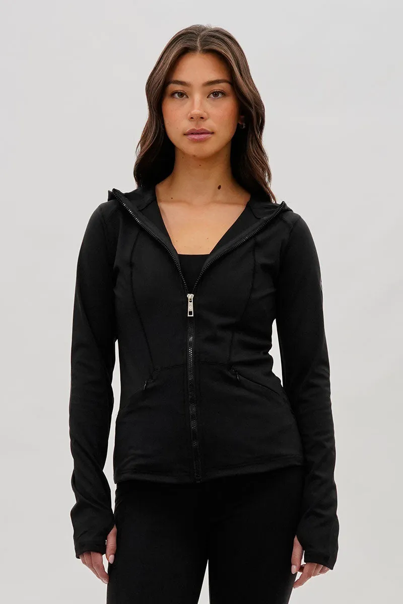 Canada Weather Gear Hooded Yoga Lightweight Jacket - Black sold by Fairweather