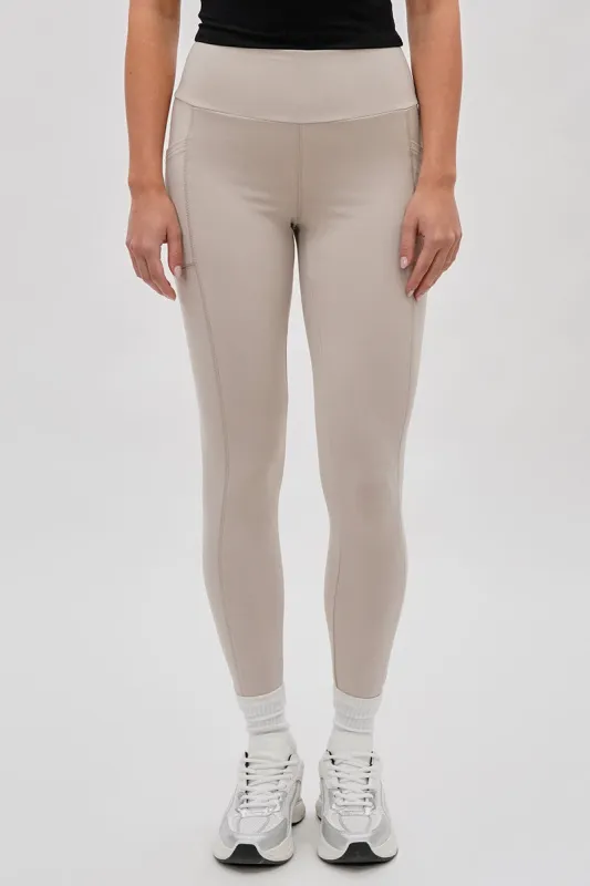 Canada Weather Gear High Waisted Yoga Leggings - Beige sold by Fairweather
