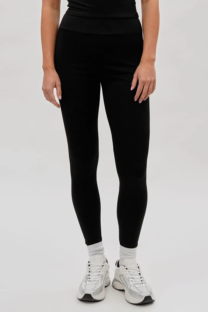 Super Triple Goose High Waisted Active Leggins - Black sold by Fairweather
