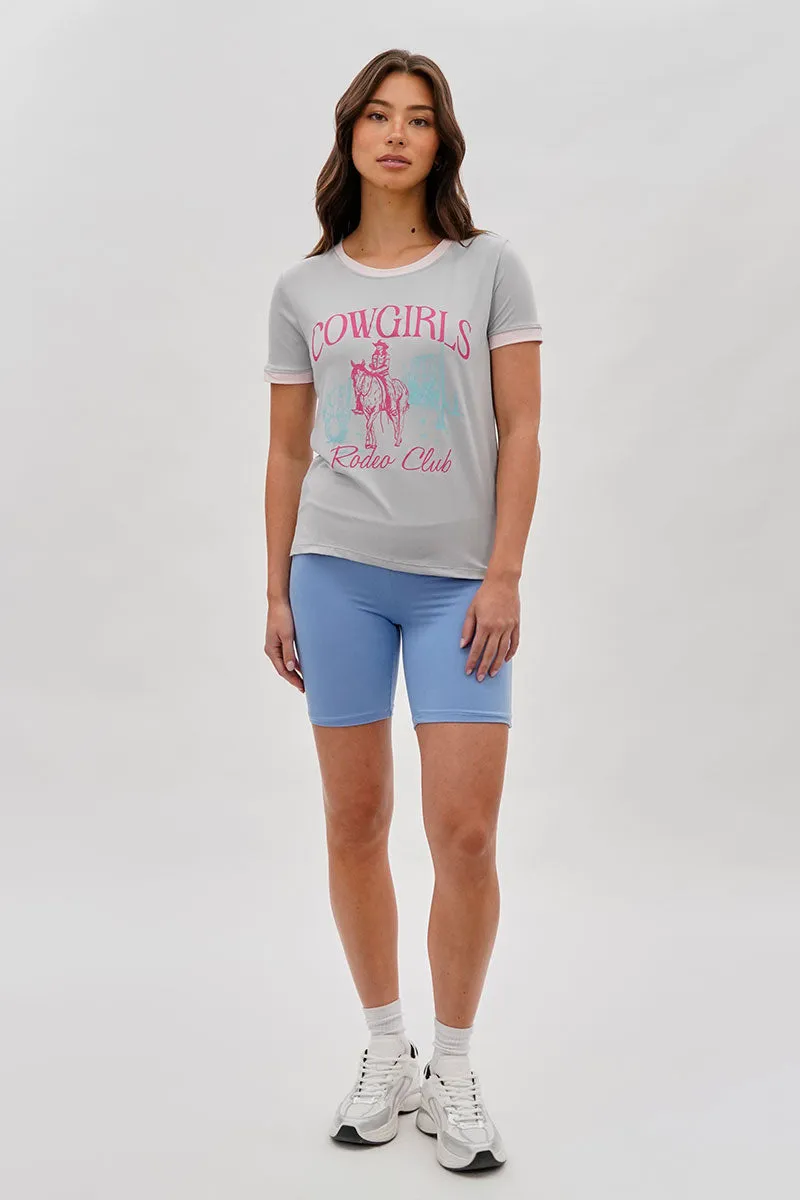 High-Waisted Biker Shorts - Blue sold by Fairweather product image thumbnail 5