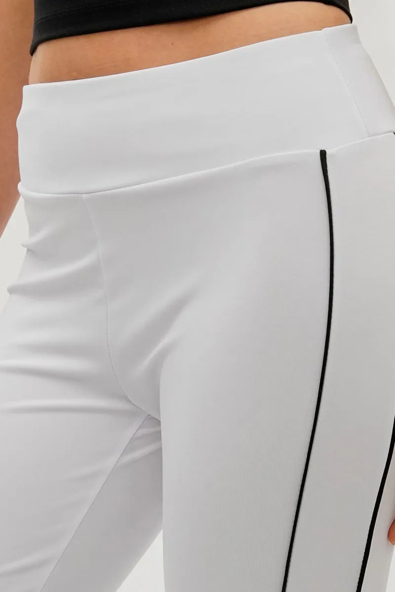 Super Triple Goose Side Piping Detail Active Pants - White sold by Fairweather product image thumbnail 4