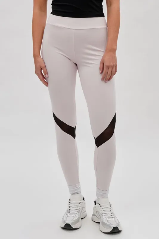 Super Triple Goose Mesh Detail Leggings - Blush sold by Fairweather