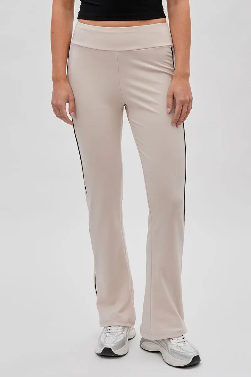 Super Triple Goose Side Piping Detail Active Pants - Beige sold by Fairweather