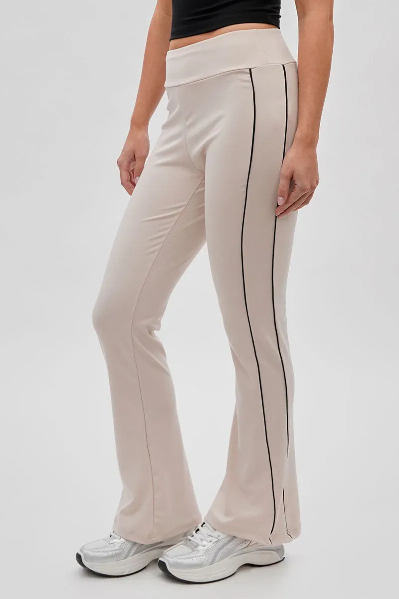 Super Triple Goose Side Piping Detail Active Pants - Beige sold by Fairweather product image thumbnail 2