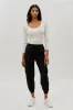 Canada Weather Gear Tie Waist Cargo Joggers - Black sold by Fairweather