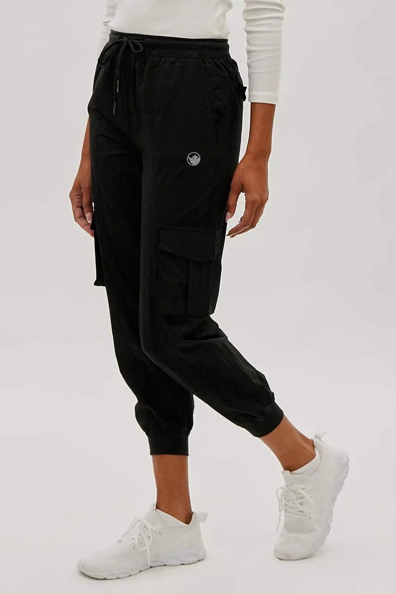 Canada Weather Gear Tie Waist Cargo Joggers - Black sold by Fairweather product image thumbnail 2