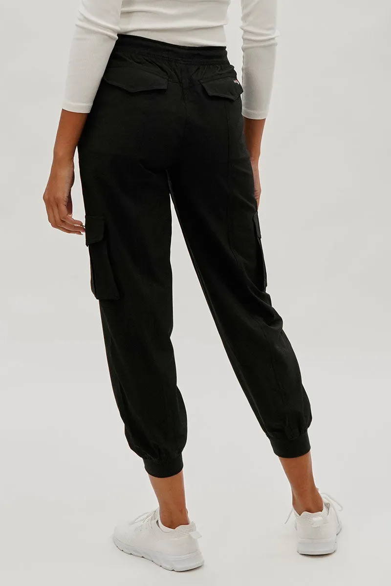 Canada Weather Gear Tie Waist Cargo Joggers - Black sold by Fairweather product image thumbnail 3
