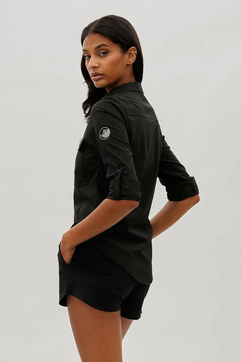 Canada Weather Gear Button Up Ripstop Utility Shirt - Black sold by Fairweather product image thumbnail 3