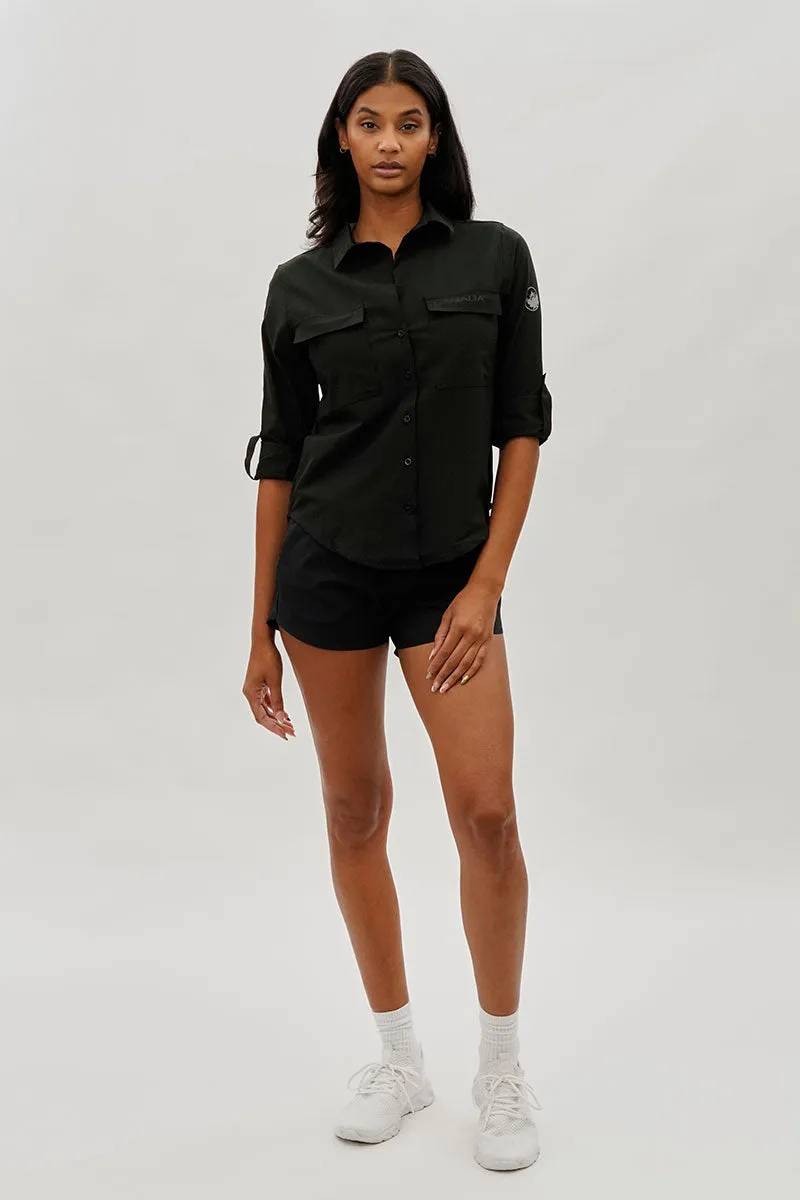 Canada Weather Gear Button Up Ripstop Utility Shirt - Black sold by Fairweather product image thumbnail 5