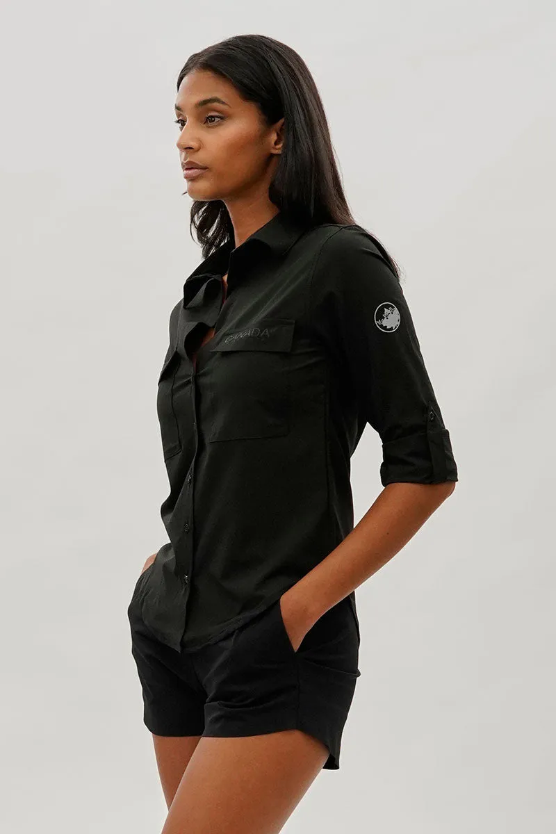 Canada Weather Gear Button Up Ripstop Utility Shirt - Black sold by Fairweather product image thumbnail 2