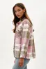 Canada Weather Gear Plaid Button Up Lightweight Jacket - Pink sold by Fairweather