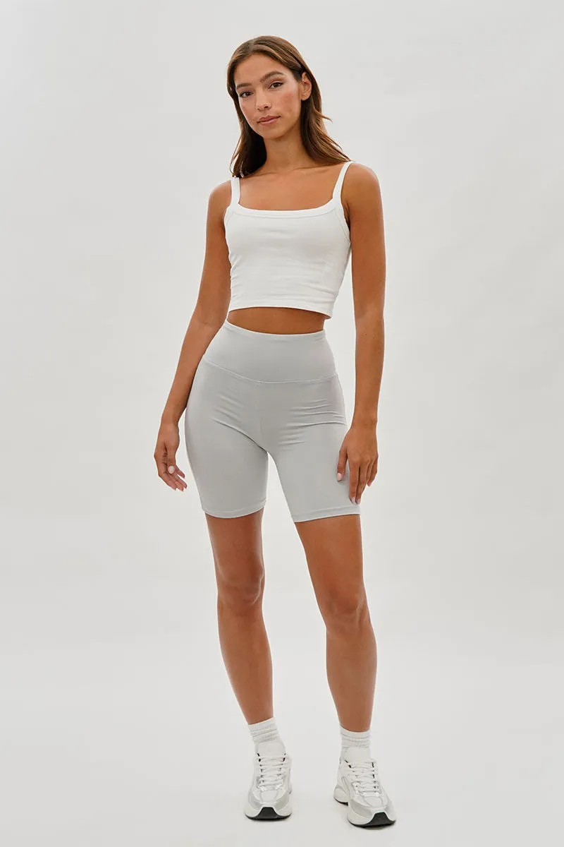 Mikk High-Waisted Biker Shorts - Stone sold by Fairweather product image thumbnail 5
