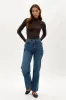 International INC Company Ribbed Mock Neck Long Sleeve Top - Brown sold by Fairweather