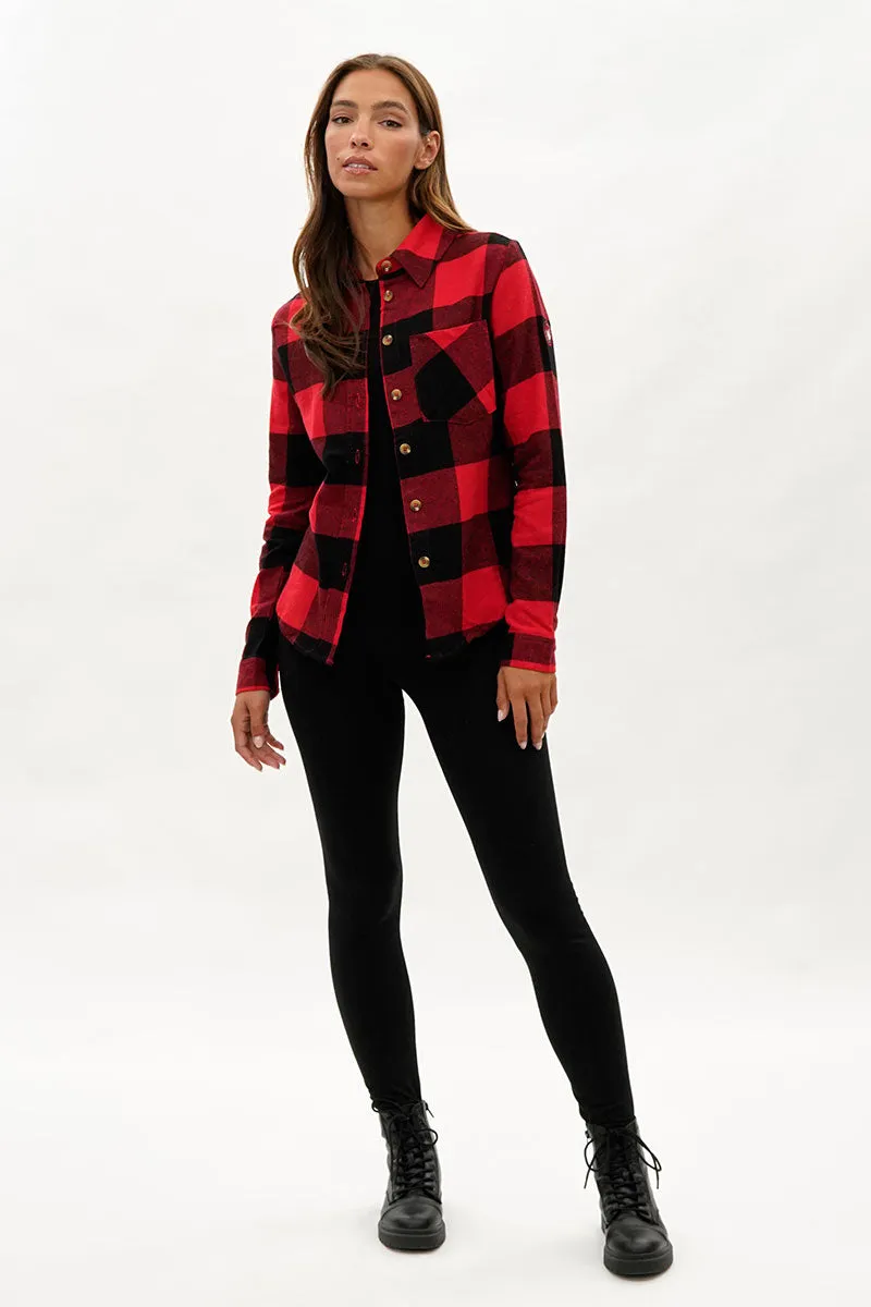 Canada Weather Gear Button Up Flannel Shirt - Red sold by Fairweather product image thumbnail 5