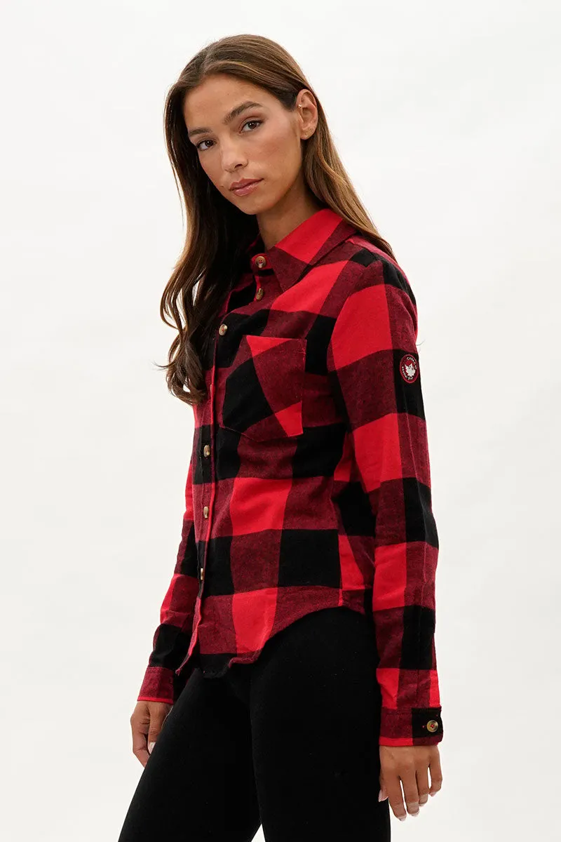 Canada Weather Gear Button Up Flannel Shirt - Red sold by Fairweather product image thumbnail 2