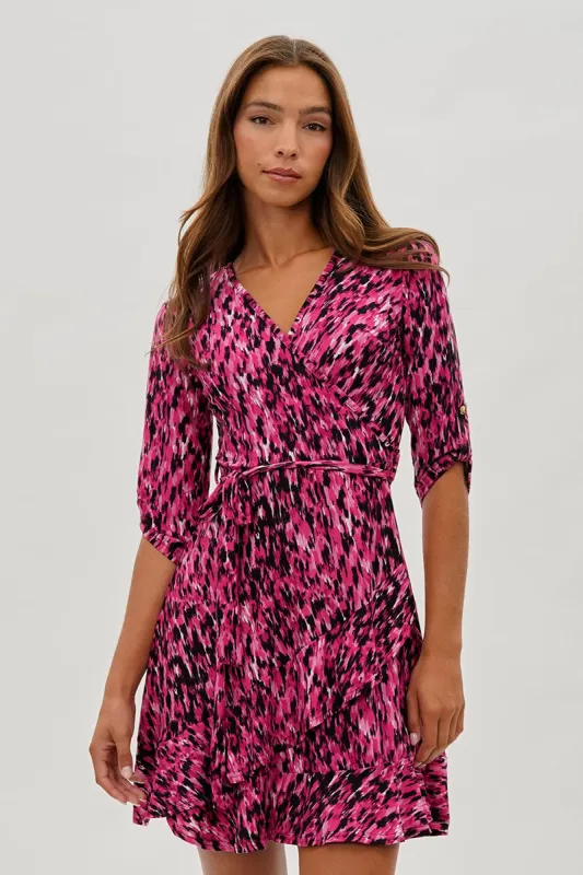 International INC Company Patterned Crossover Day Dress - Pink sold by Fairweather