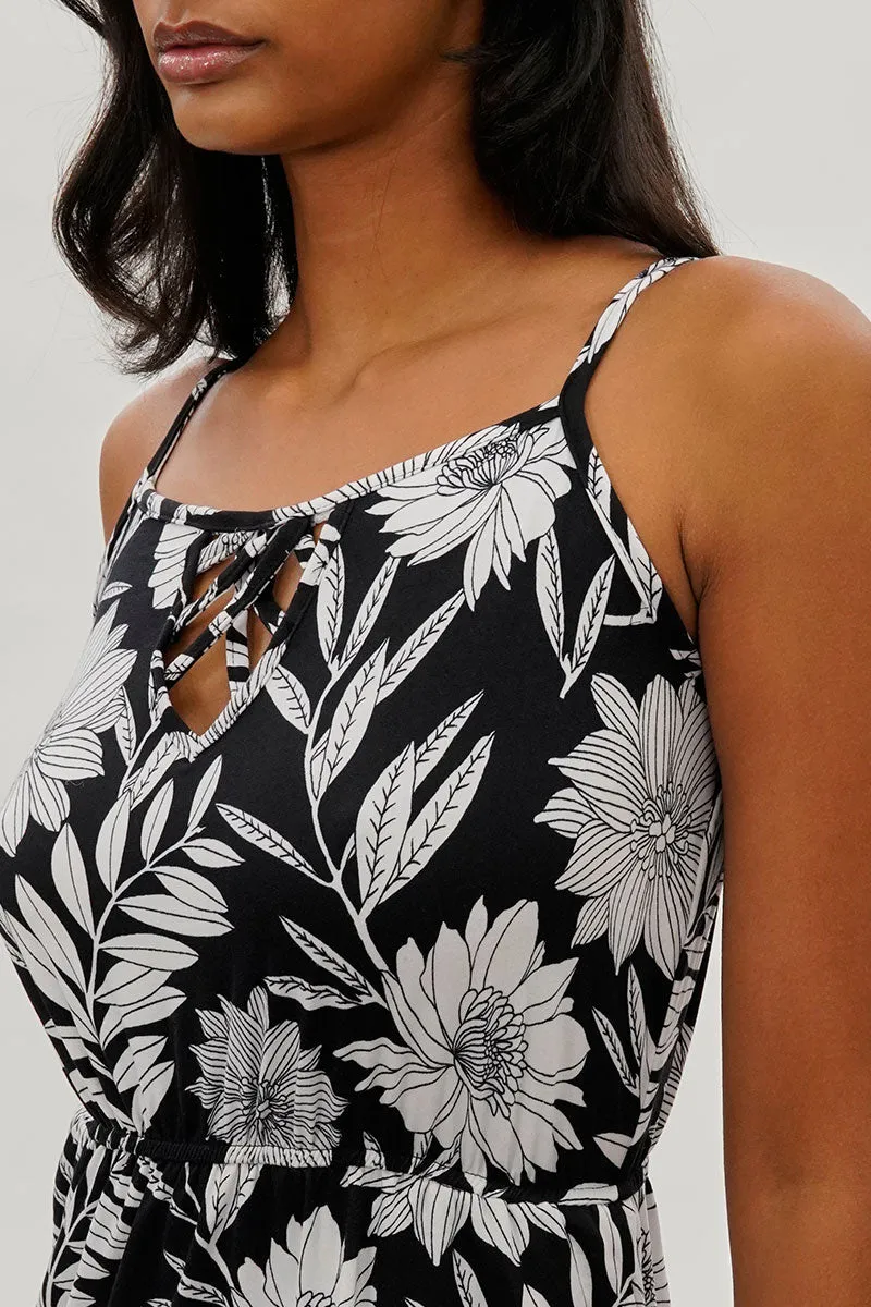 International INC Company Floral Keyhole Maxi Dress - Black sold by Fairweather product image thumbnail 4