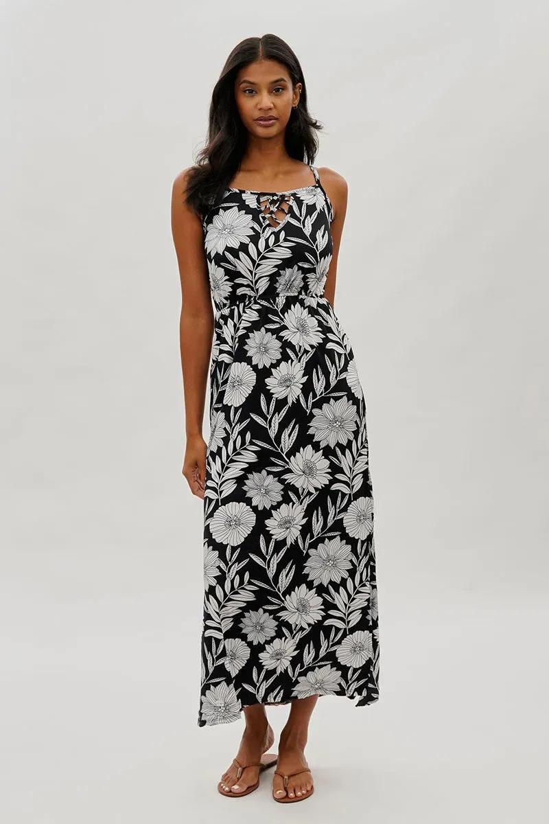 International INC Company Floral Keyhole Maxi Dress - Black sold by Fairweather product image thumbnail 5