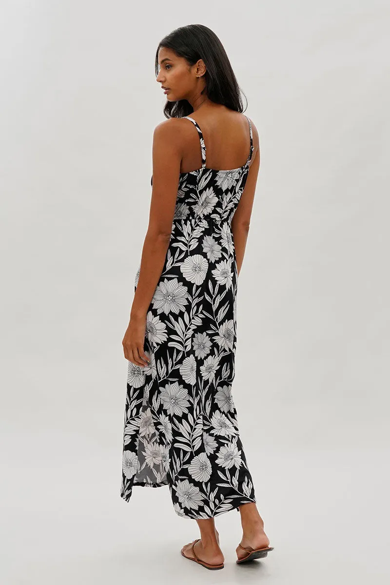 International INC Company Floral Keyhole Maxi Dress - Black sold by Fairweather product image thumbnail 3