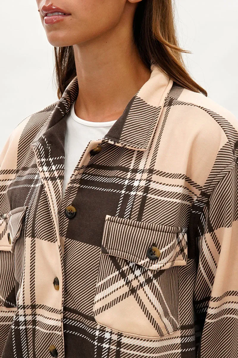 Canada Weather Gear Plaid Button Up Lightweight Jacket - Beige sold by Fairweather product image thumbnail 4