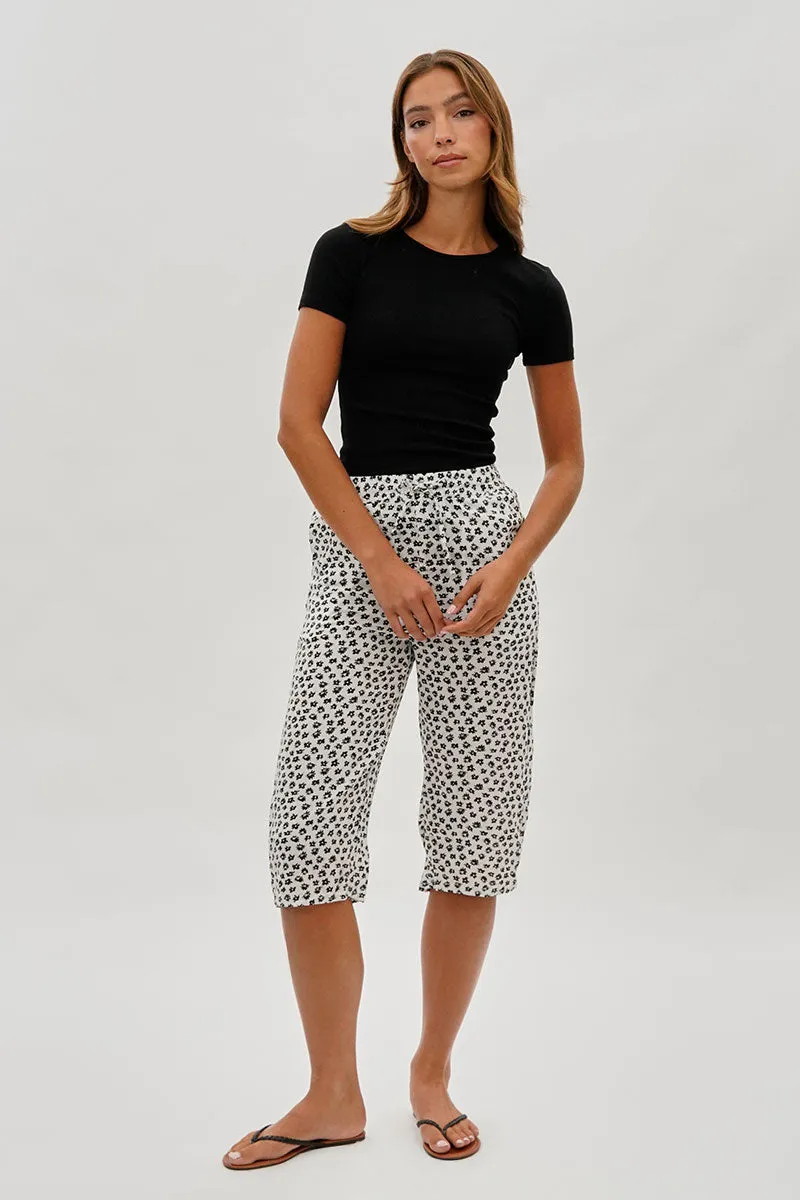 International INC Company Floral Tie Waist Capris - White sold by Fairweather product image thumbnail 5