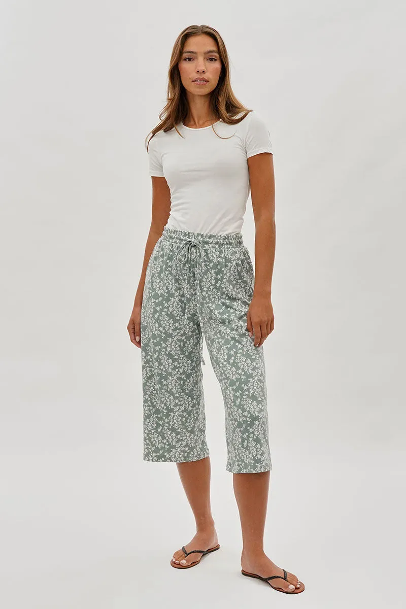 International INC Company Floral Tie Waist Capris - Mint sold by Fairweather product image thumbnail 5
