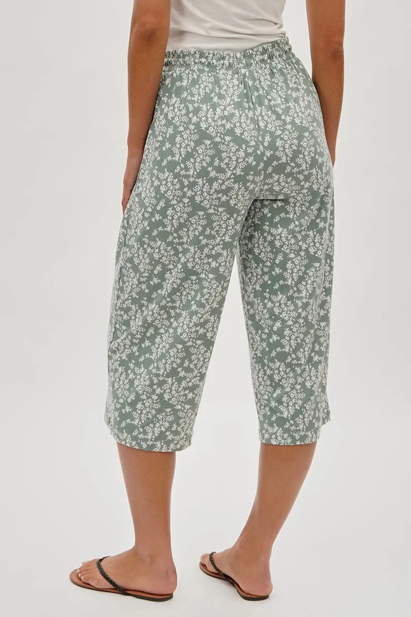 International INC Company Floral Tie Waist Capris - Mint sold by Fairweather product image thumbnail 3