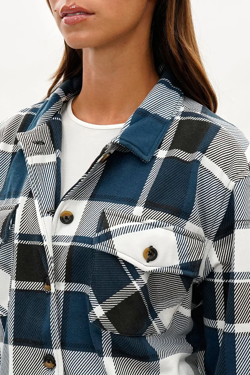 Canada Weather Gear Plaid Button Up Lightweight Jacket - Teal sold by Fairweather product image thumbnail 4