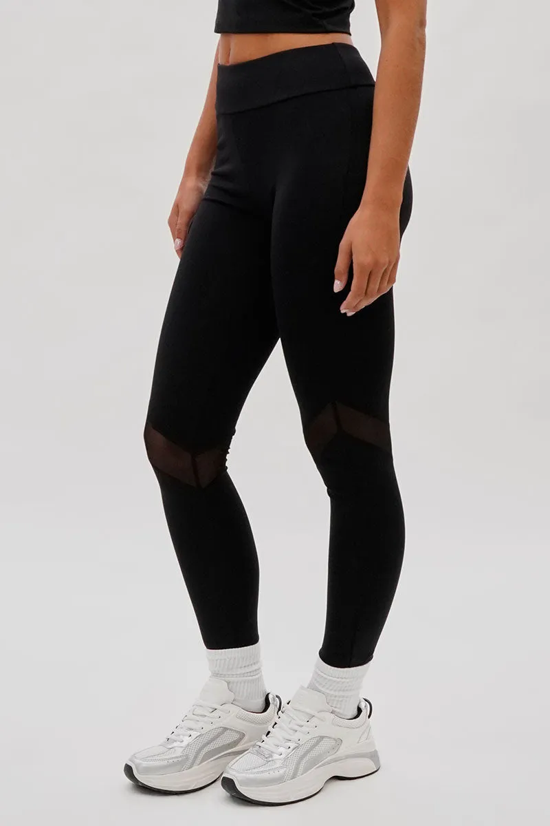 Super Triple Goose Mesh Detail Leggings - Black sold by Fairweather product image thumbnail 2
