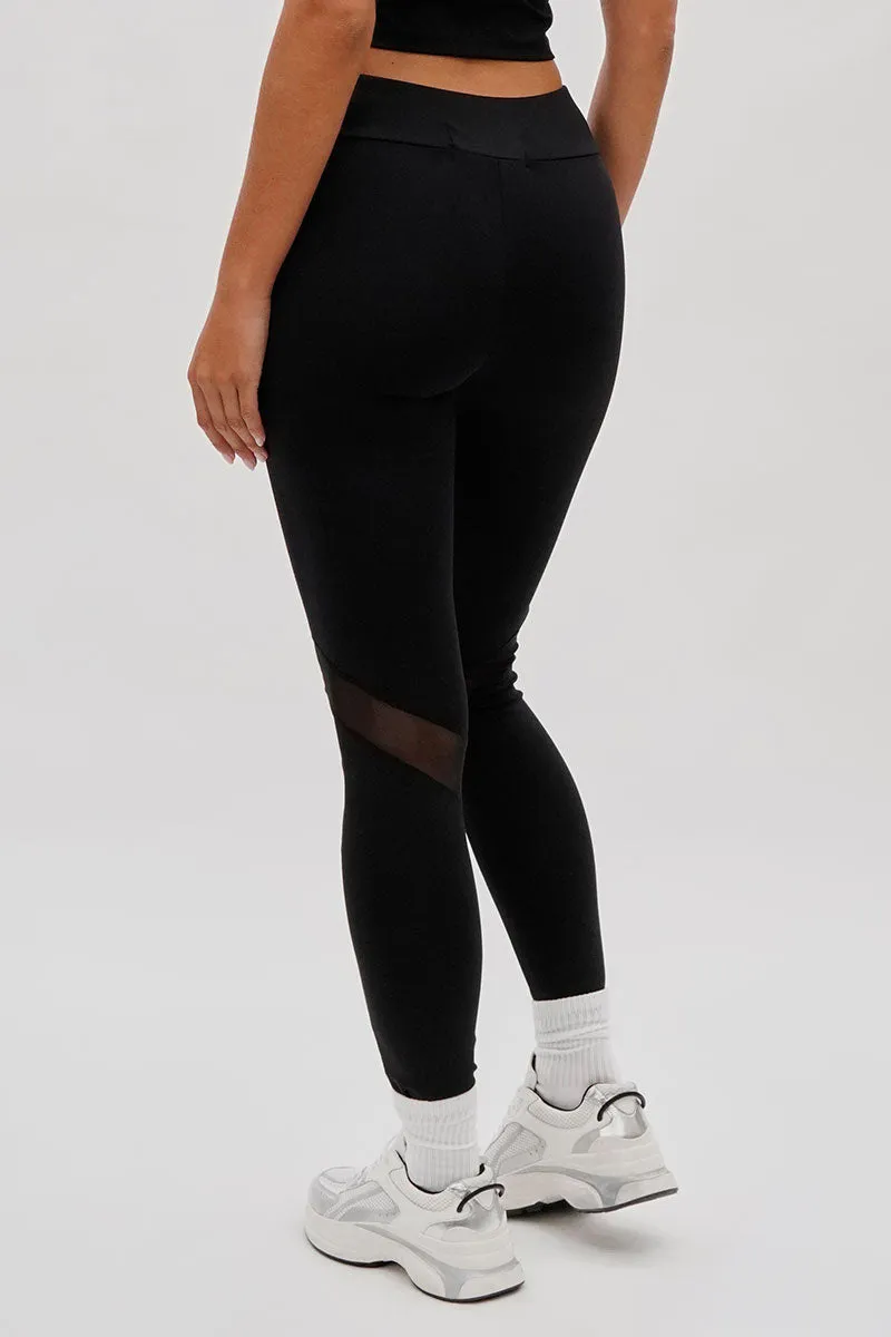 Super Triple Goose Mesh Detail Leggings - Black sold by Fairweather product image thumbnail 3