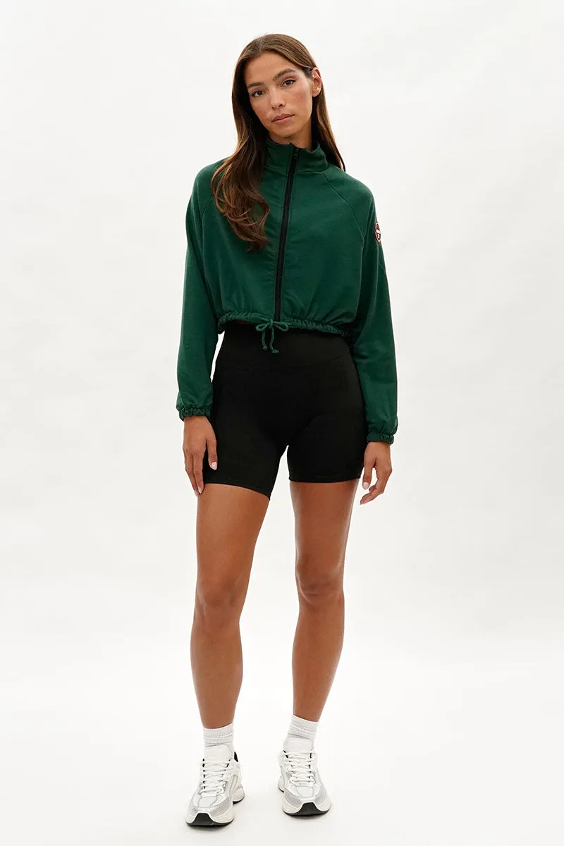 Fahrenheit Cropped Drawstring Lightweight Jacket - Green sold by Fairweather product image thumbnail 5