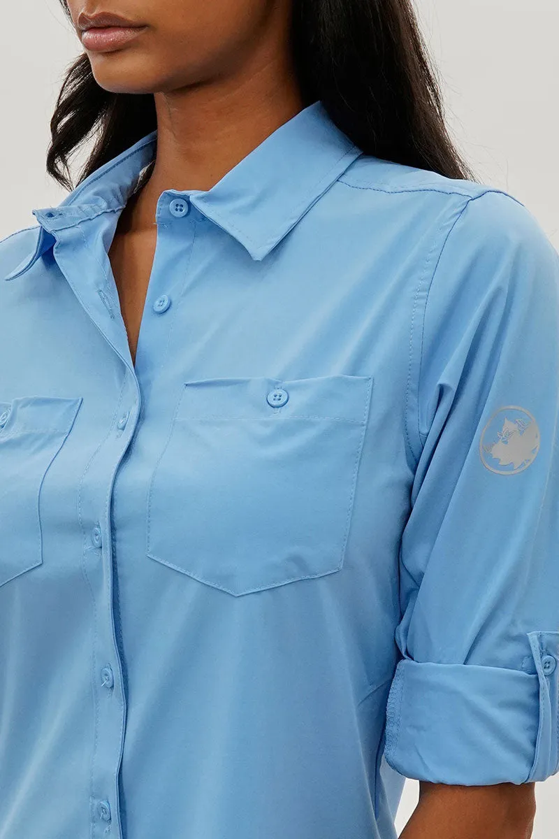 Canada Weather Gear Button Up Utility Shirt - Blue sold by Fairweather product image thumbnail 4