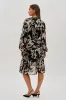 Costa Blanca Long Sleeve Belted Midi Dress - Black sold by Fairweather